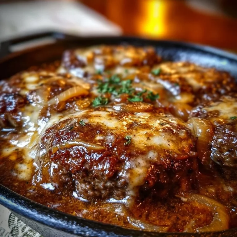 Delicious Amish Hamburger Steak Bake with tender meat and savory toppings