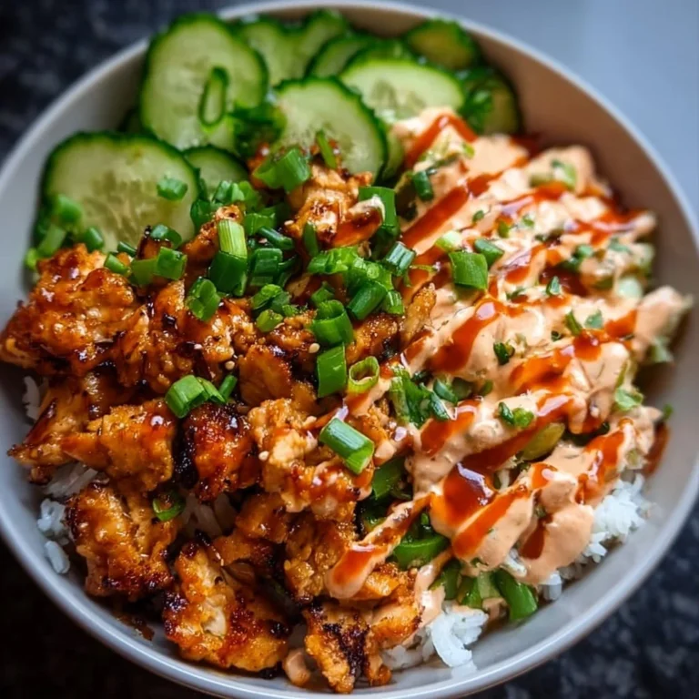 Delicious Bang Bang Chicken Bowl with fresh ingredients served in a vibrant dish.