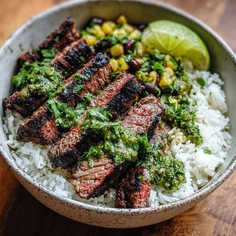 Cilantro Lime Steak Bowls with fresh ingredients and vibrant flavors