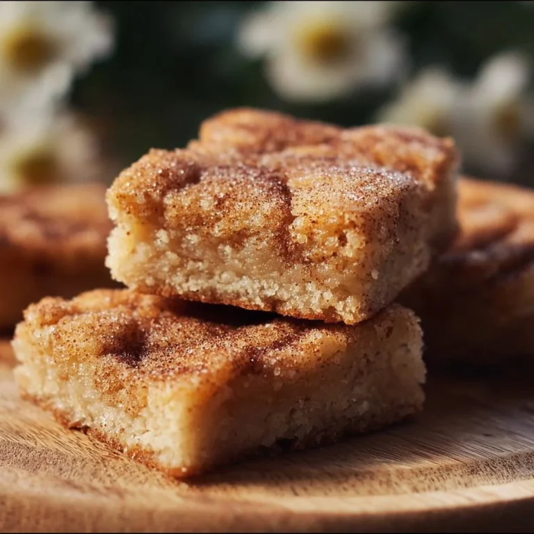 Delicious cinnamon sugar blondies fresh out of the oven