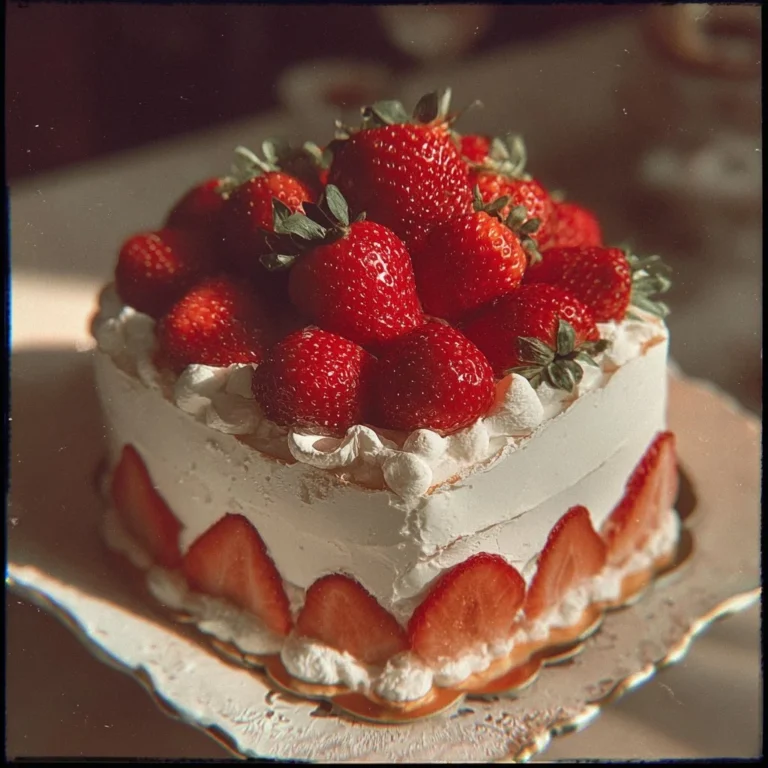 Delicious Coquette Cake topped with fresh strawberries, a perfect dessert choice.