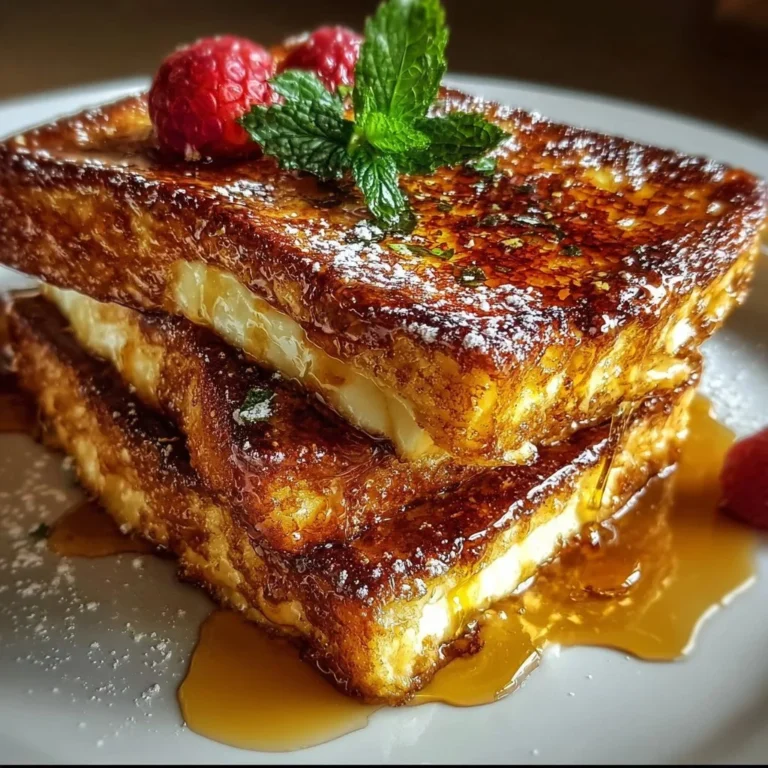 Delicious Crème Brûlée French Toast with a crispy caramelized top and creamy inside