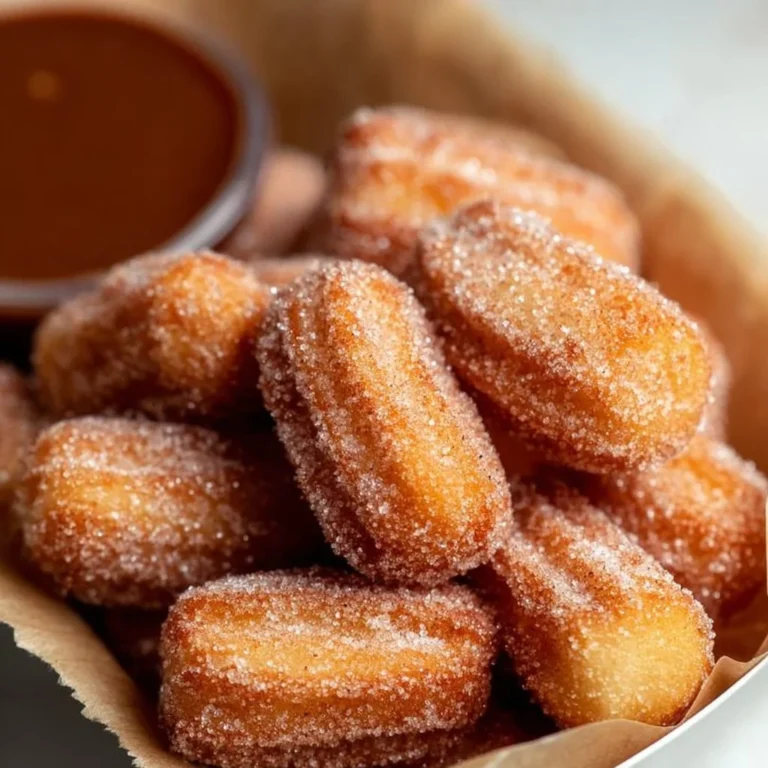 Crispy air fryer churro bites dusted with cinnamon sugar