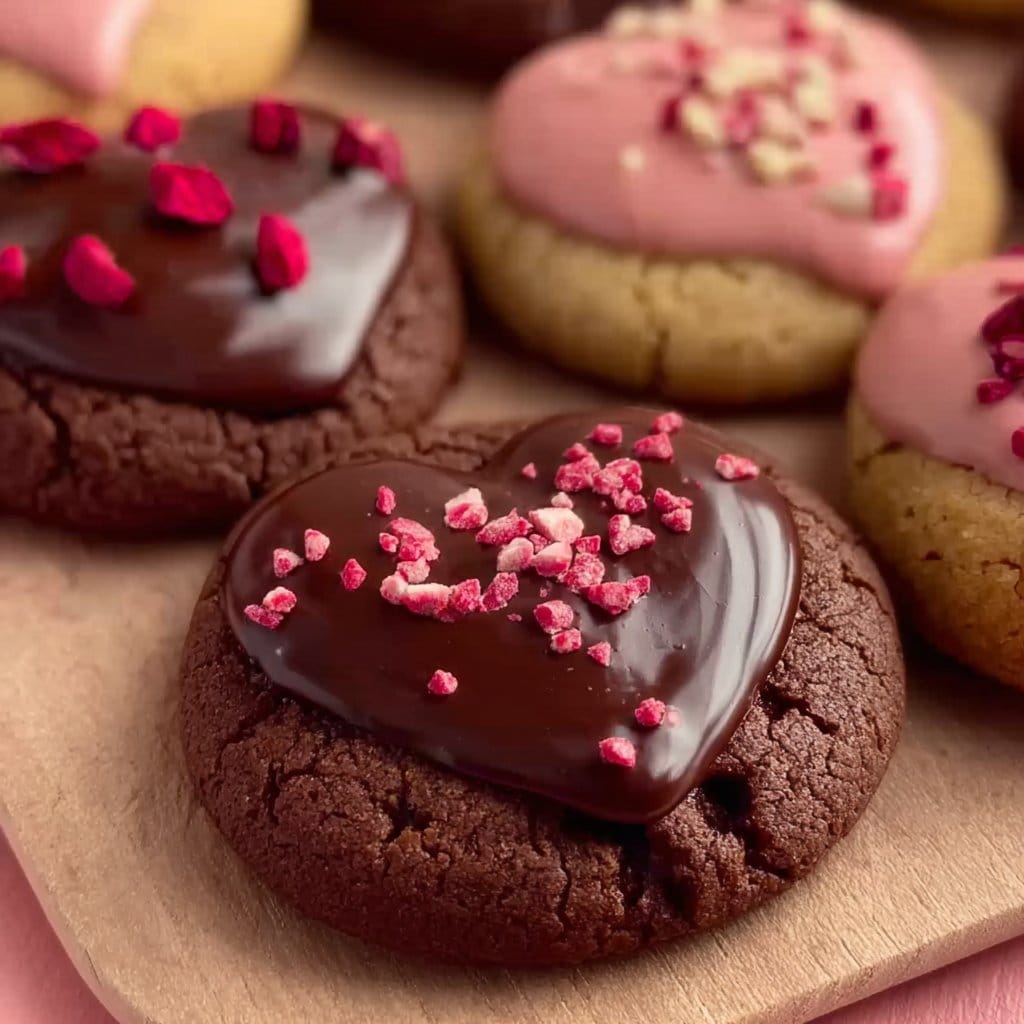 Valentine Ganache Cookies