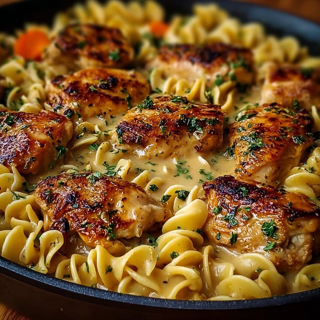 Easy One-Pan Chicken with Buttered Noodles