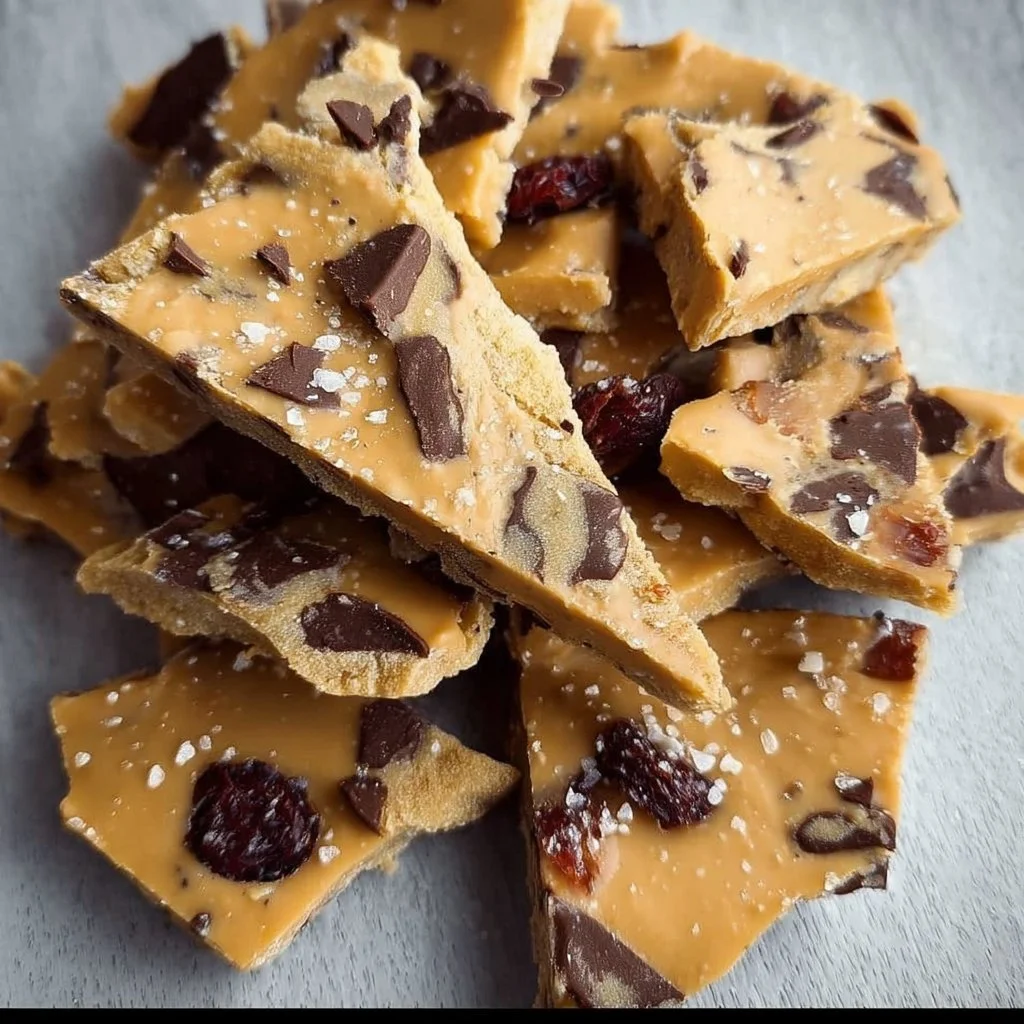 Healthy Cookie Dough Bark made with wholesome ingredients