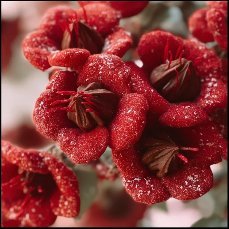 Hershey's Red Velvet Blossoms cookies with cream cheese frosting