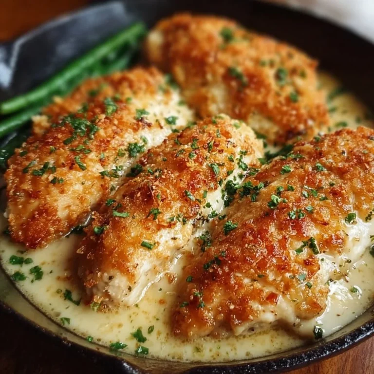 Longhorn Steakhouse Parmesan Chicken served on a plate with herbs and sides