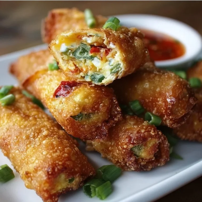 Mini Jalapeno Popper Egg Rolls served on a platter