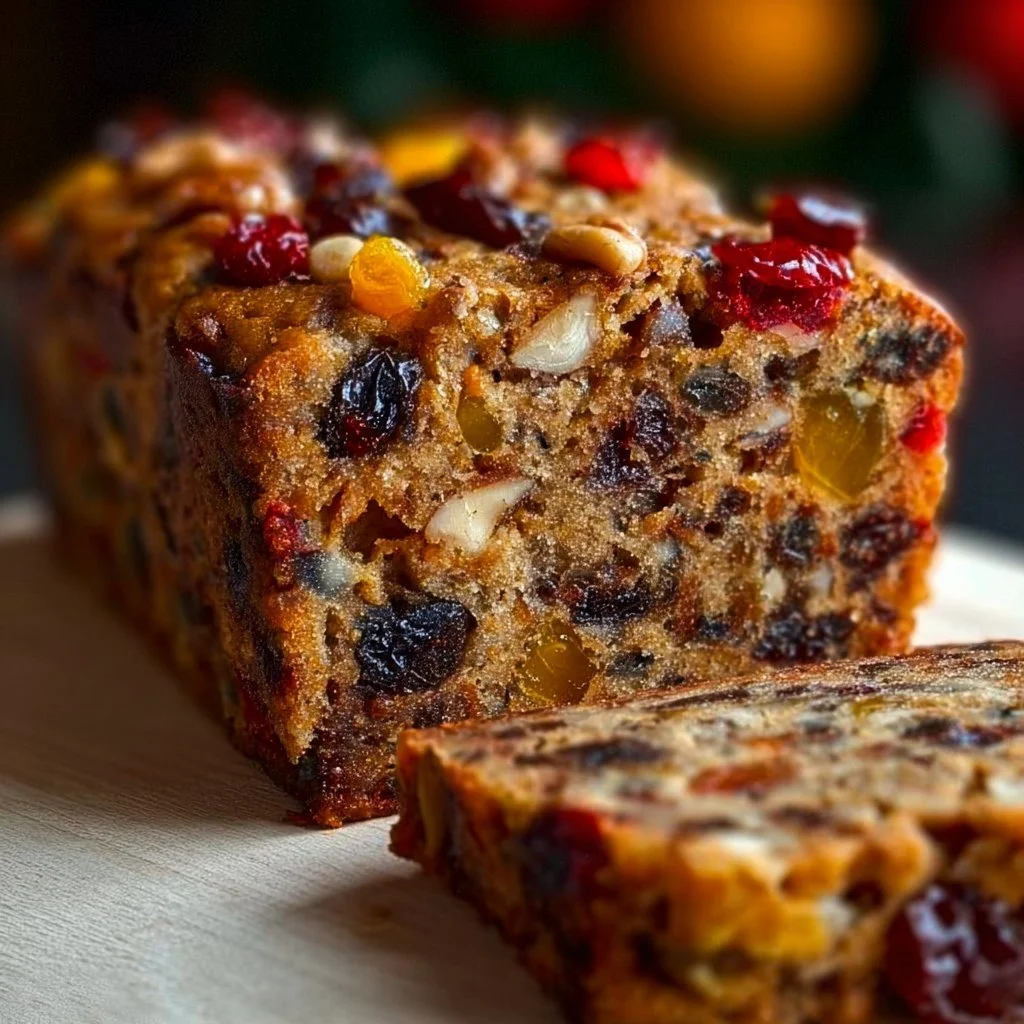 Old-fashioned never fail fruit cake with assorted dried fruits and nuts