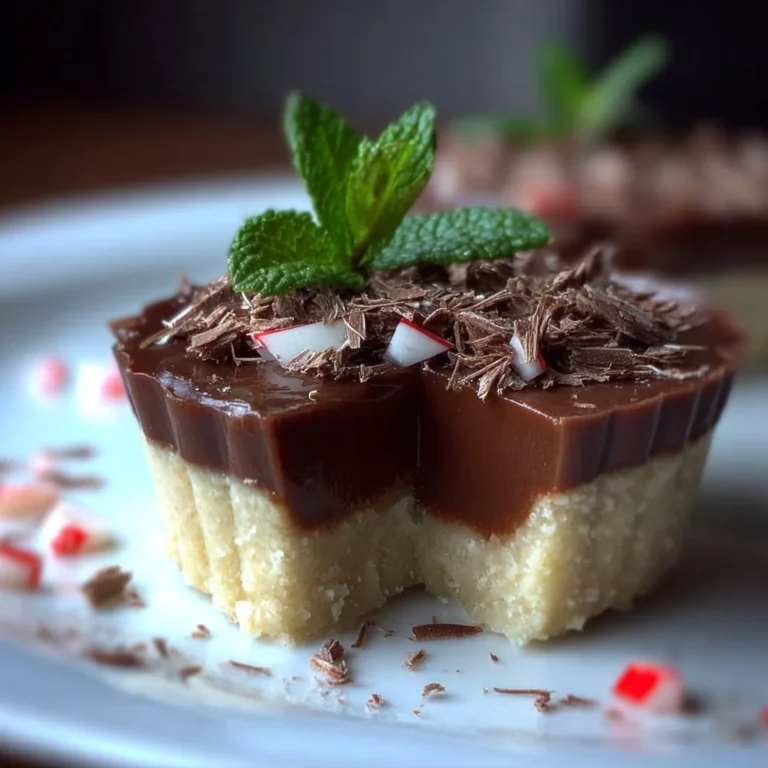 No bake peppermint tart with chocolate crust and minty filling