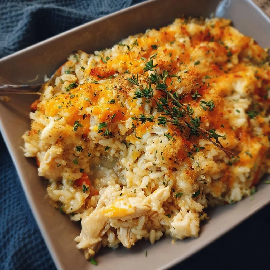 Pioneer Woman chicken rice casserole dish, a comforting 3-step recipe