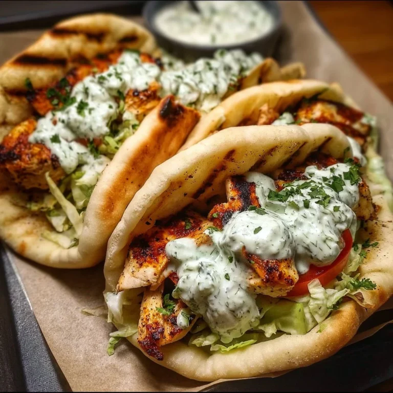 Sheet pan chicken pitas topped with herby ranch dressing