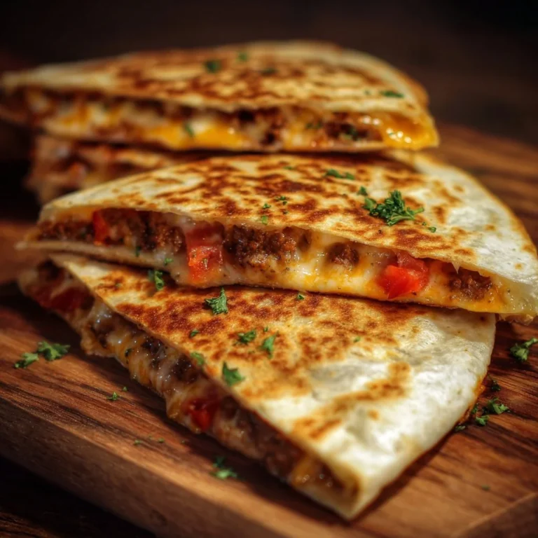Smashburger Quesadillas with melted cheese and fresh ingredients