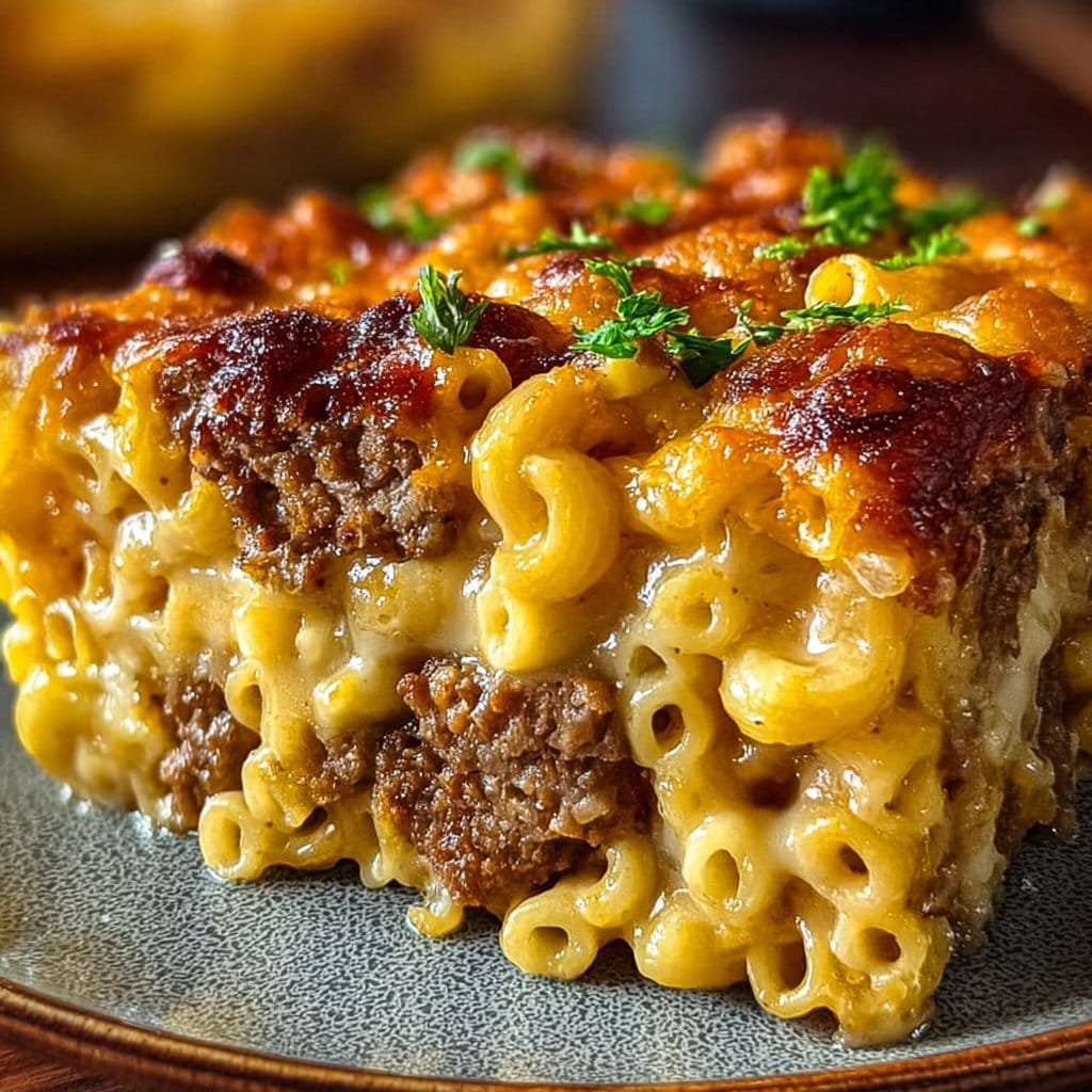 Mac and Cheese Meatloaf Casserole