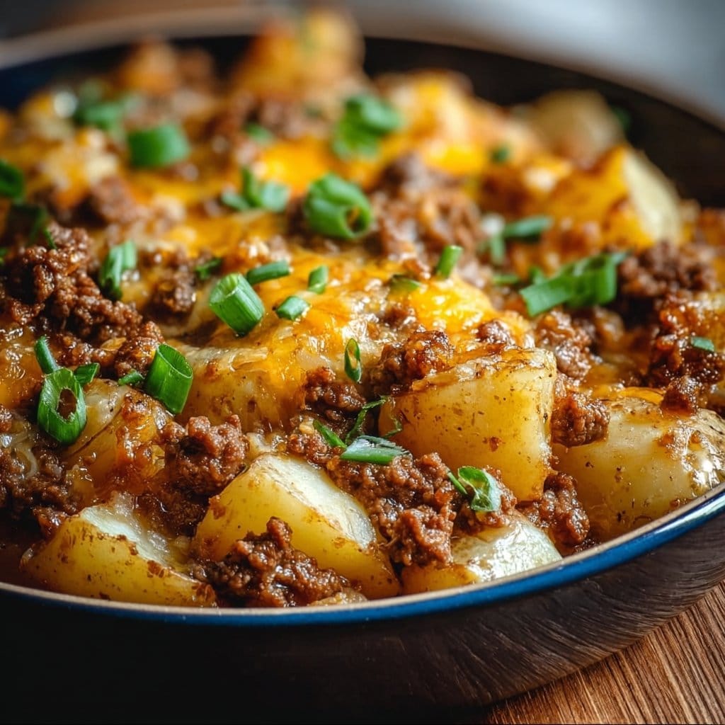 Cheesy Ground Beef & Potato Casserole