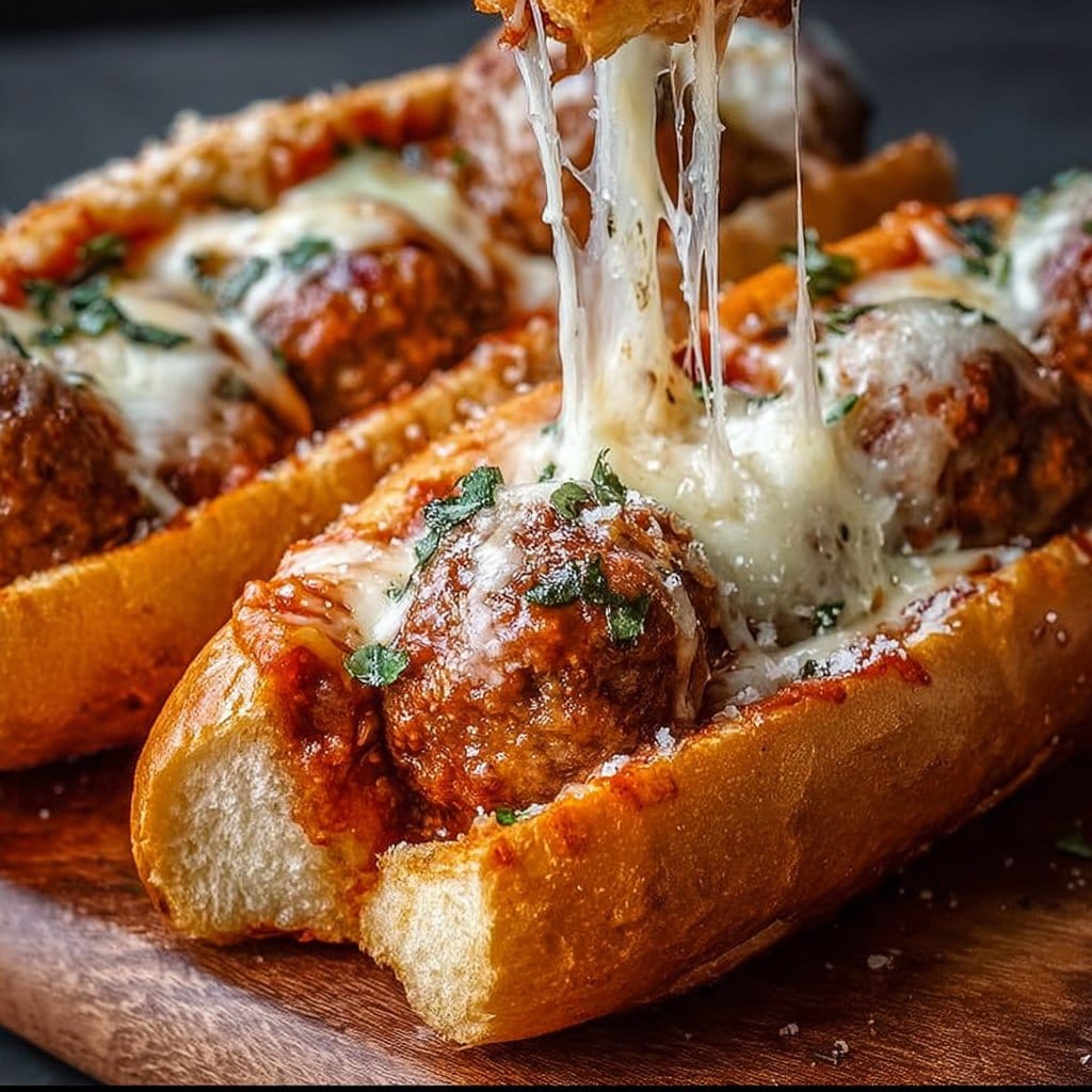 Cheesy Meatball Subs