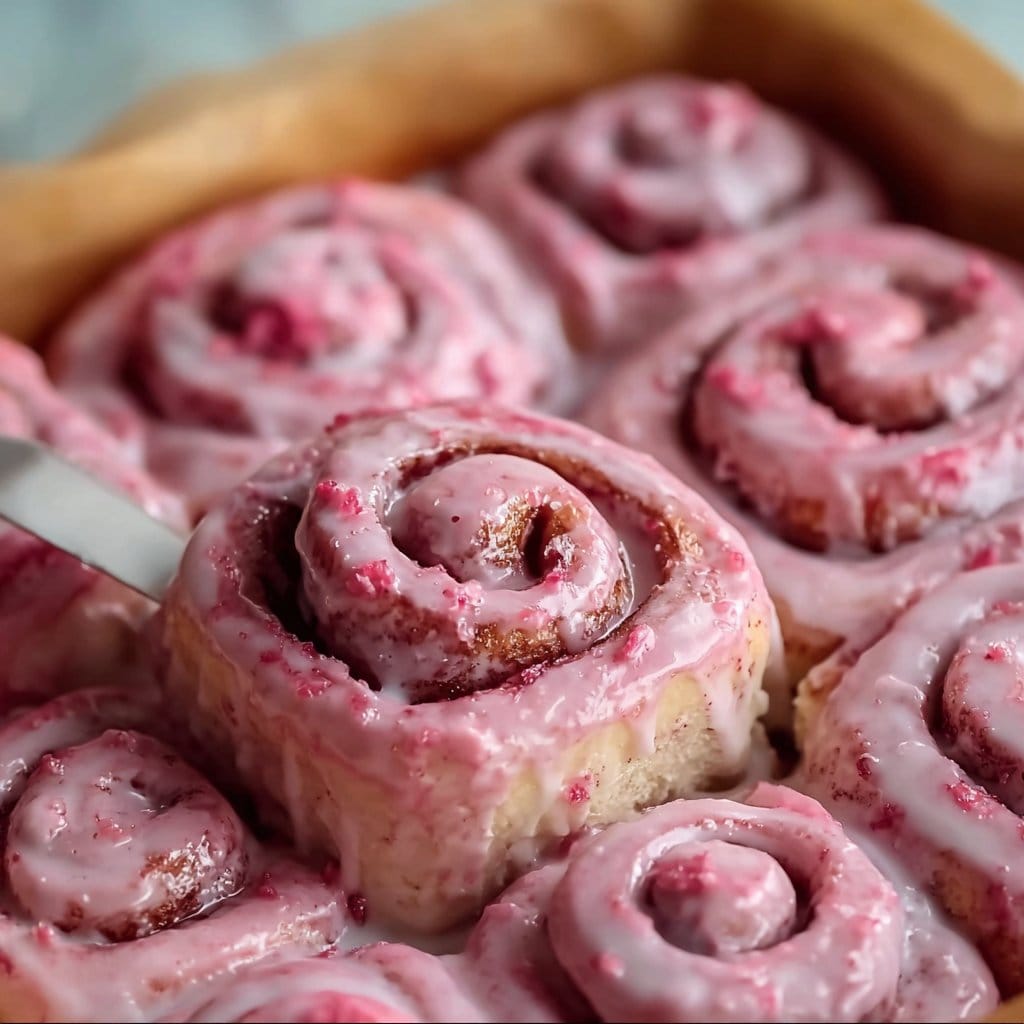 Pink Velvet Cinnamon Rolls