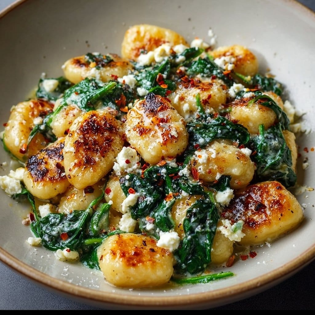 Creamy Gnocchi with Spinach and Feta