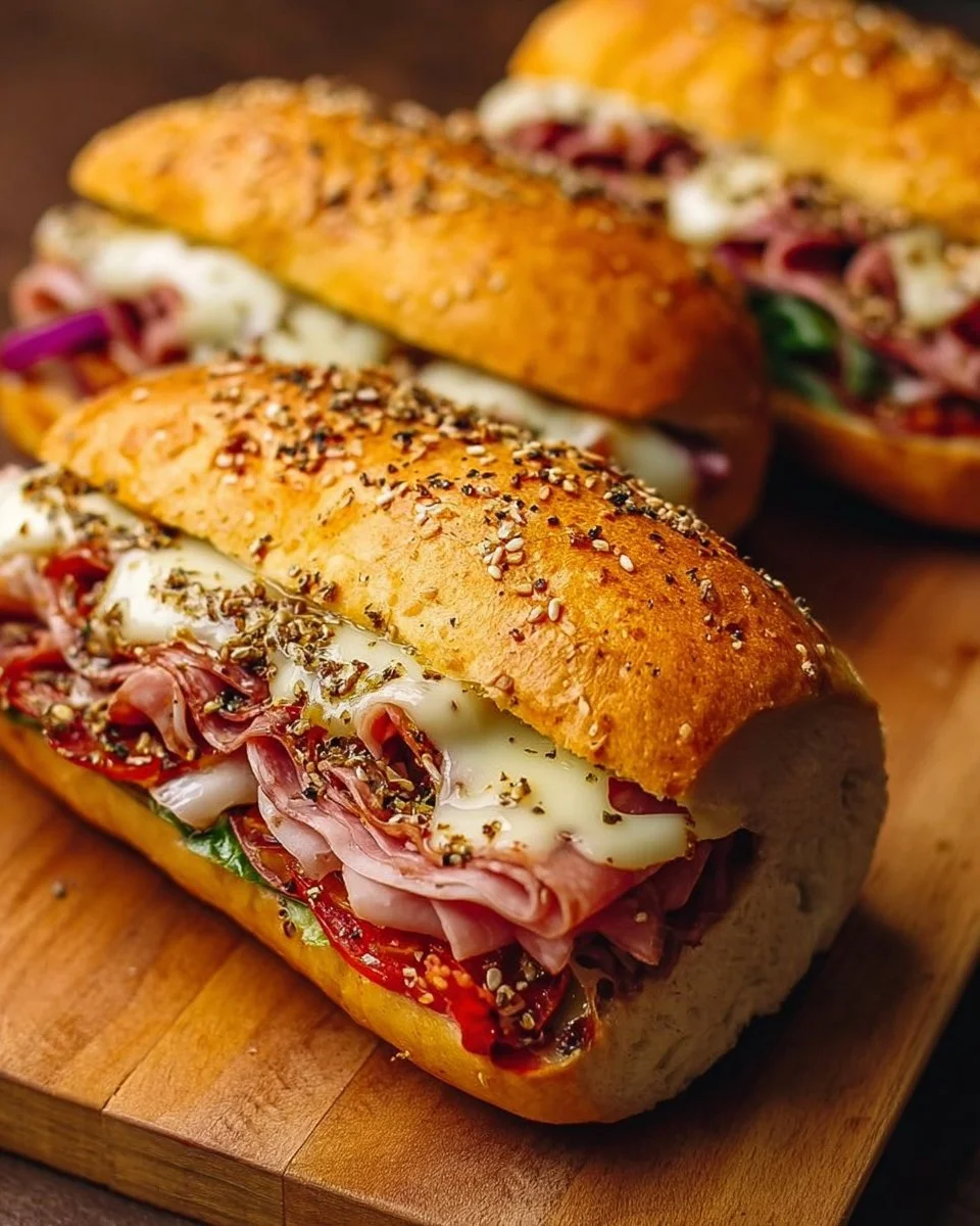 Baked Italian Sub Sandwiches