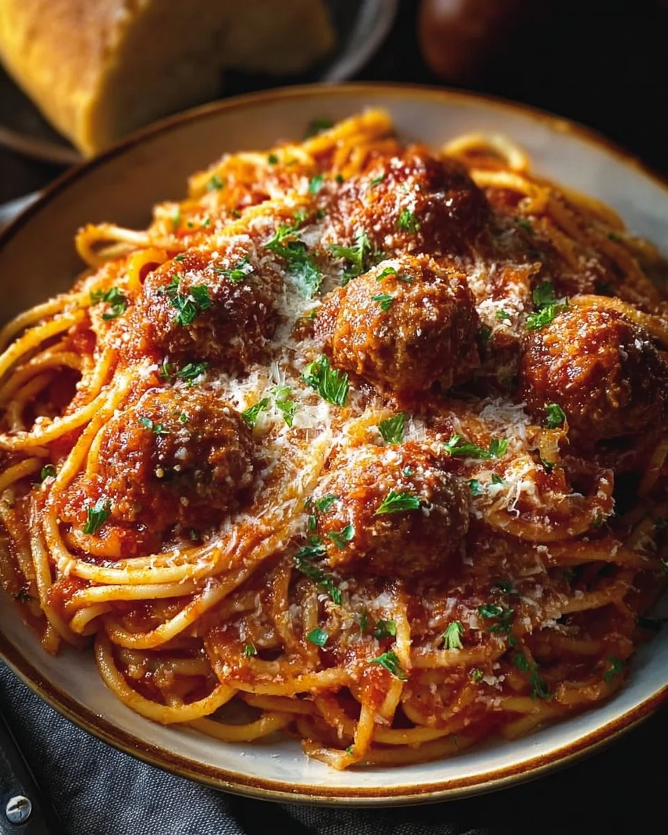 Baked Spaghetti and Meatballs