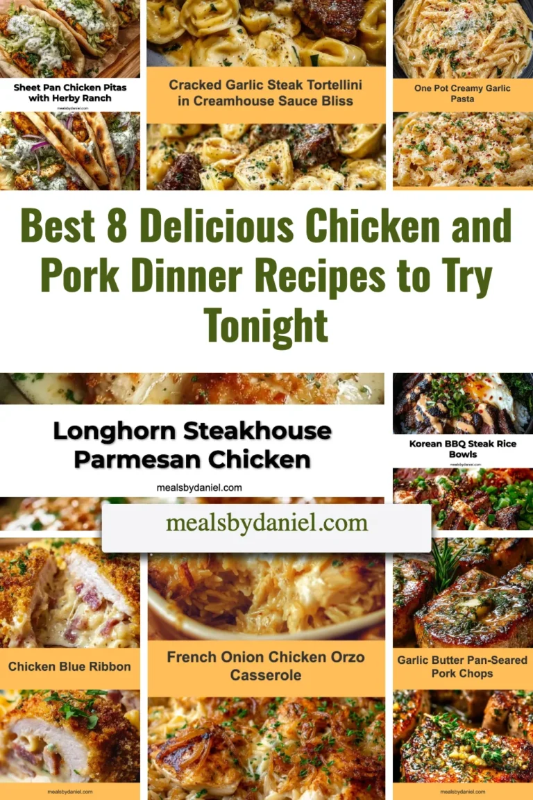 Delicious chicken and pork dinner recipes for easy meal ideas