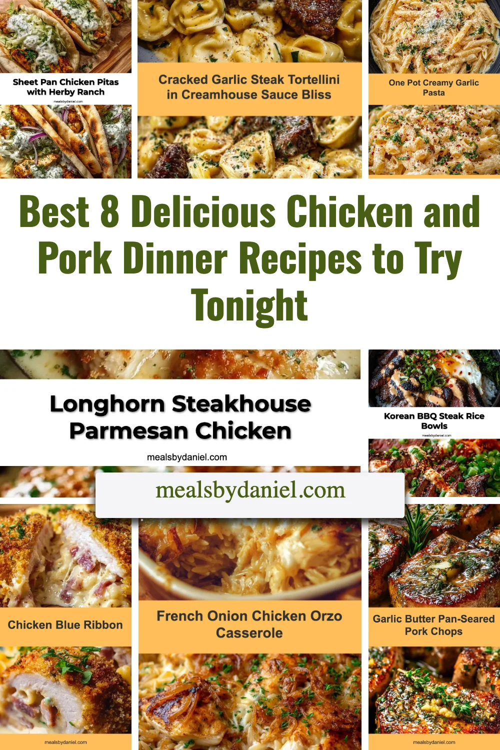 Delicious chicken and pork dinner recipes for easy meal ideas
