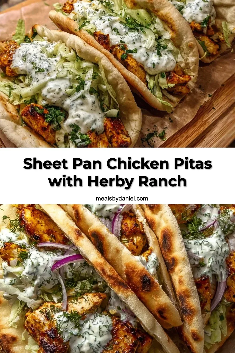 Sheet Pan Chicken Pitas with Herby Ranch