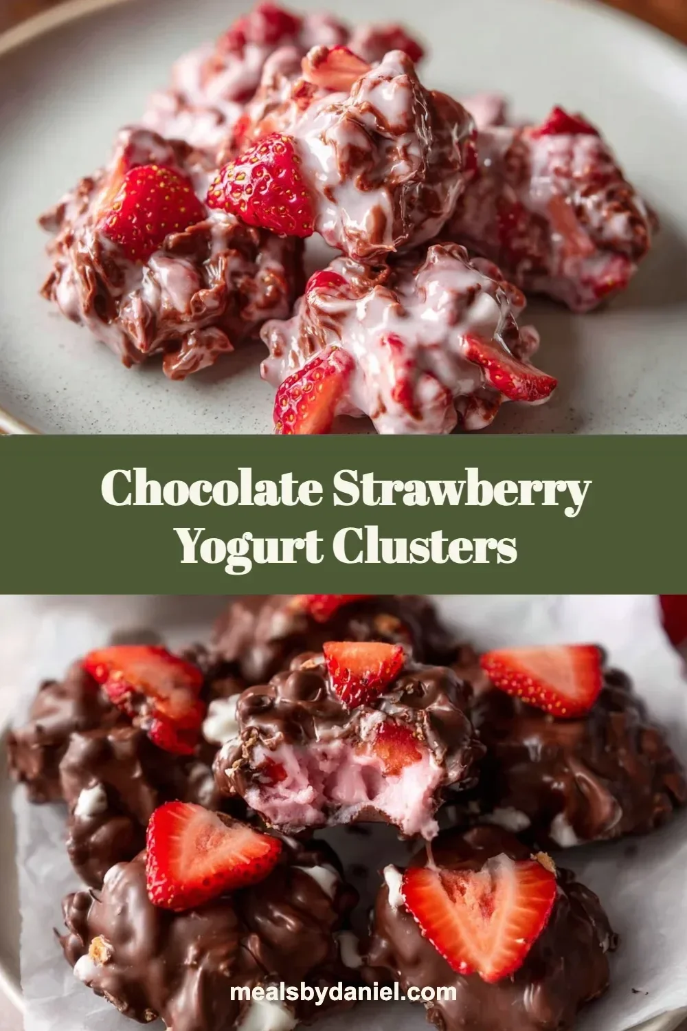 Chocolate Strawberry Yogurt Clusters