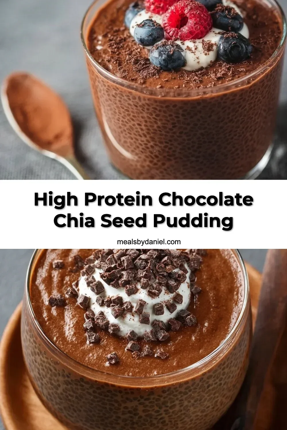 High Protein Chocolate Chia Seed Pudding