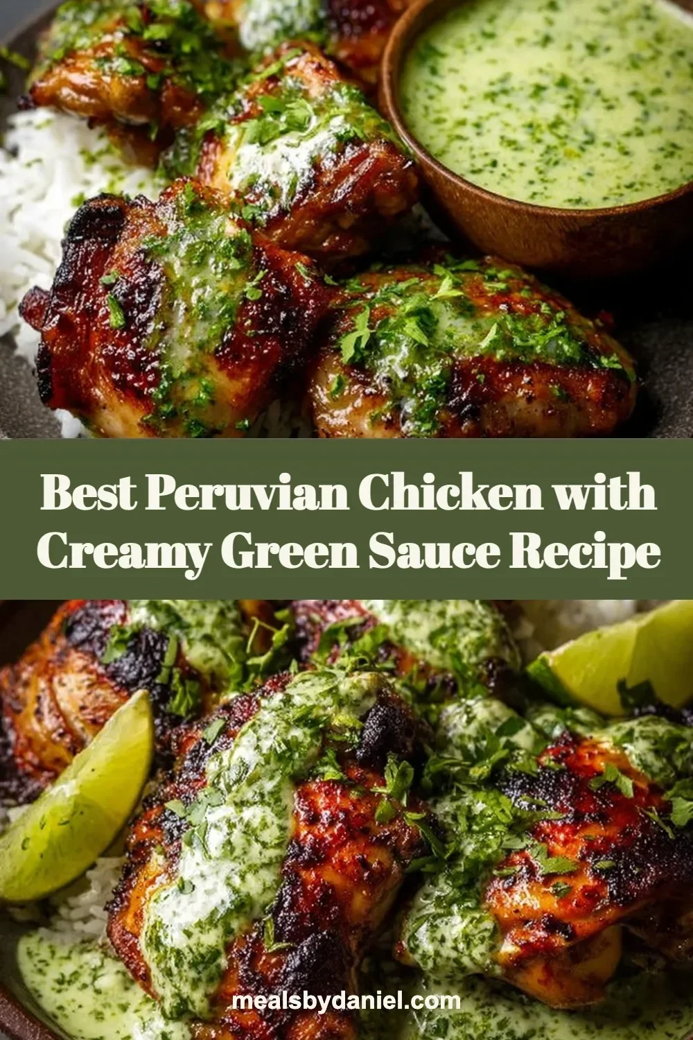 Best Peruvian Chicken with Creamy Green Sauce Recipe