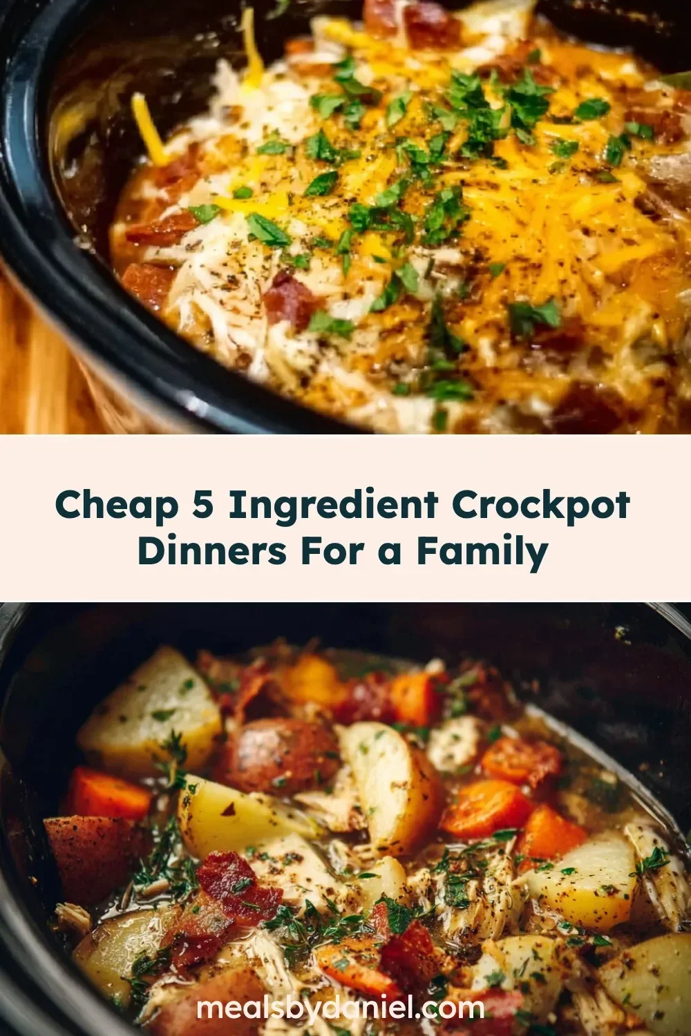 Cheap 5 Ingredient Crockpot Dinners For a Family