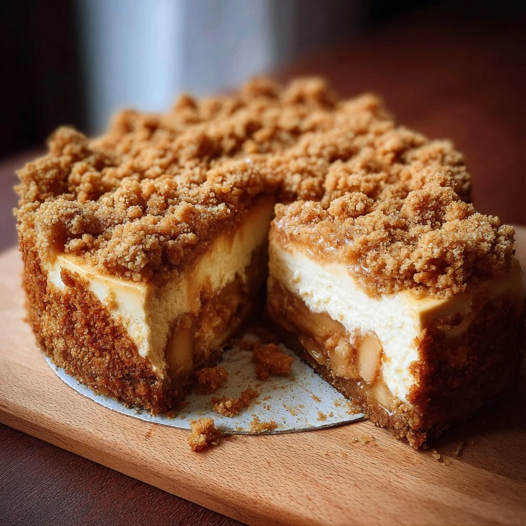 Vegan Apple Crumble Cheesecake