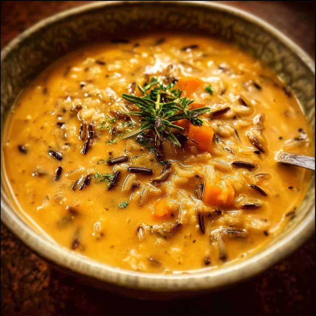 Vegan Pumpkin Wild Rice Soup