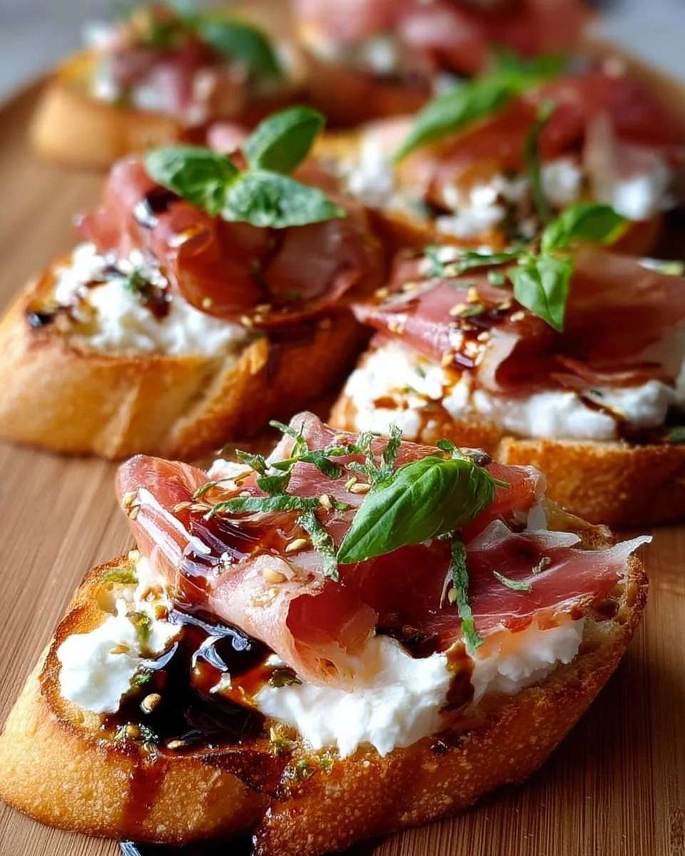 Burrata & Prosciutto Crostini