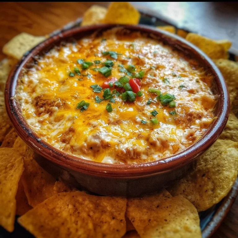 Bowl of cheesy bean dip served with tortilla chips