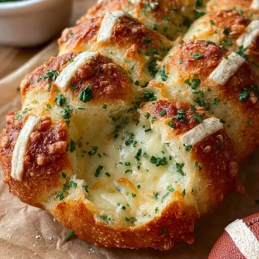 Cheesy Stuffed Garlic Bread Rolls