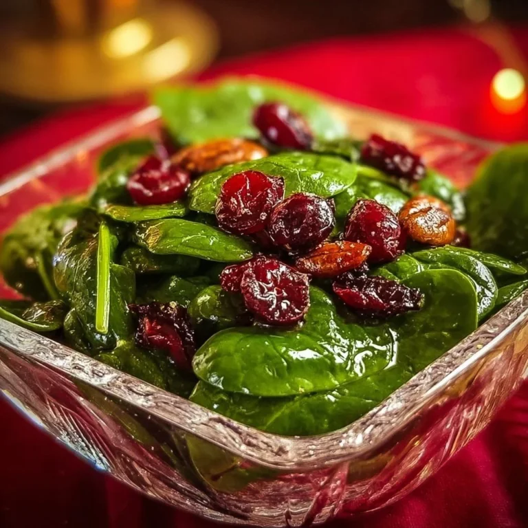 Christmas Cranberry Spinach Salad with vibrant ingredients