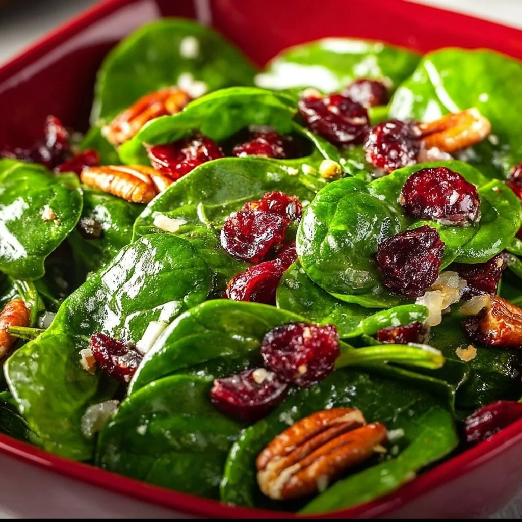 Christmas Cranberry Spinach Salad