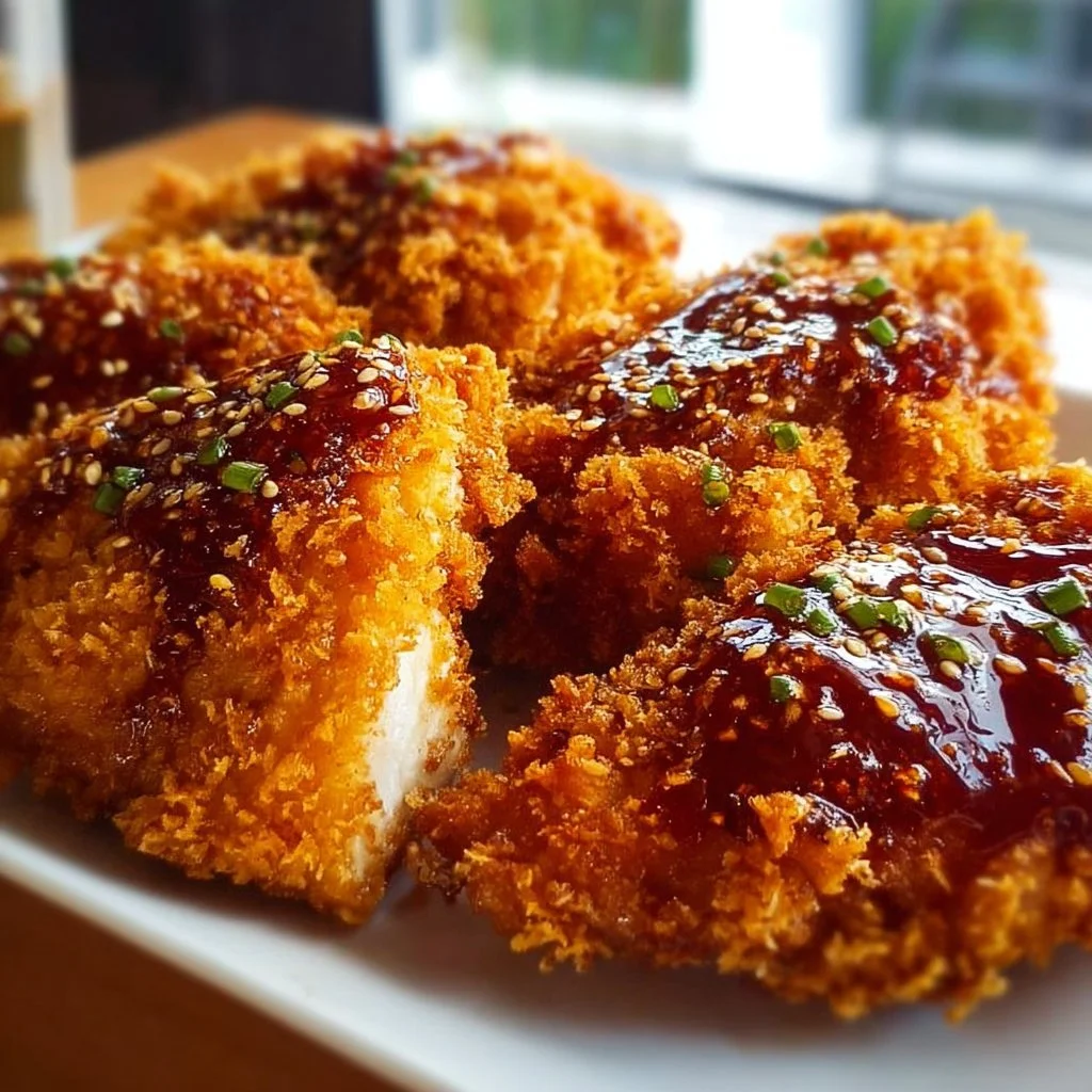 Classic Baked Crunchy Hot Honey Chicken served with sides