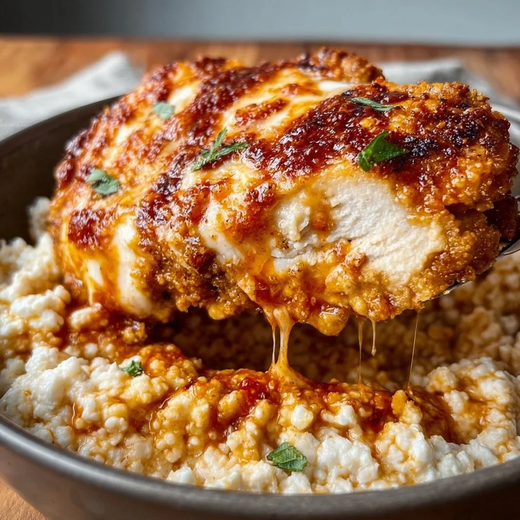 Cottage Cheese Chicken Parmesan Bowl