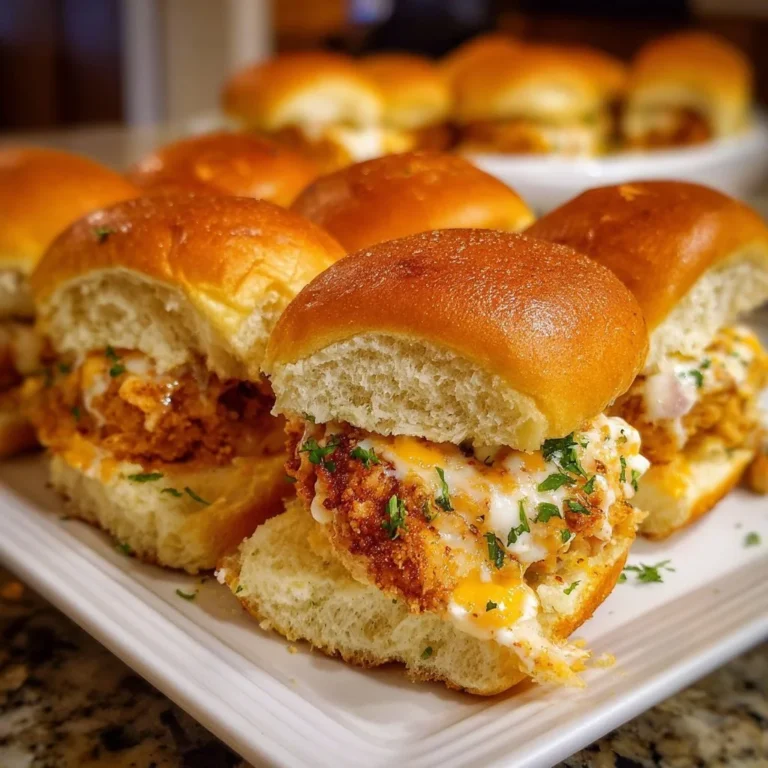 Delicious Crack Chicken Sliders served on a plate with fresh toppings.