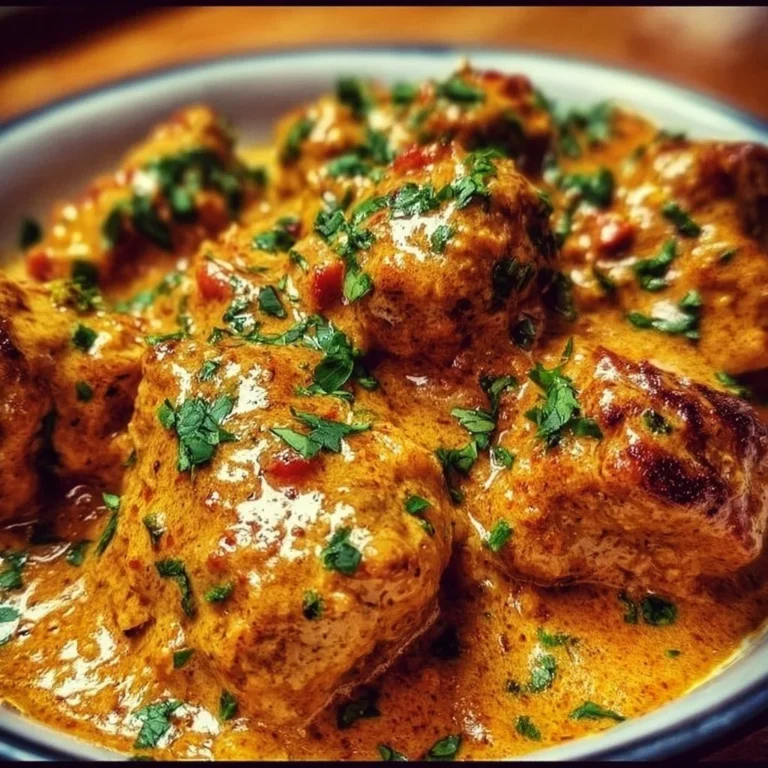 Delicious creamy cowboy butter chicken served with fresh herbs