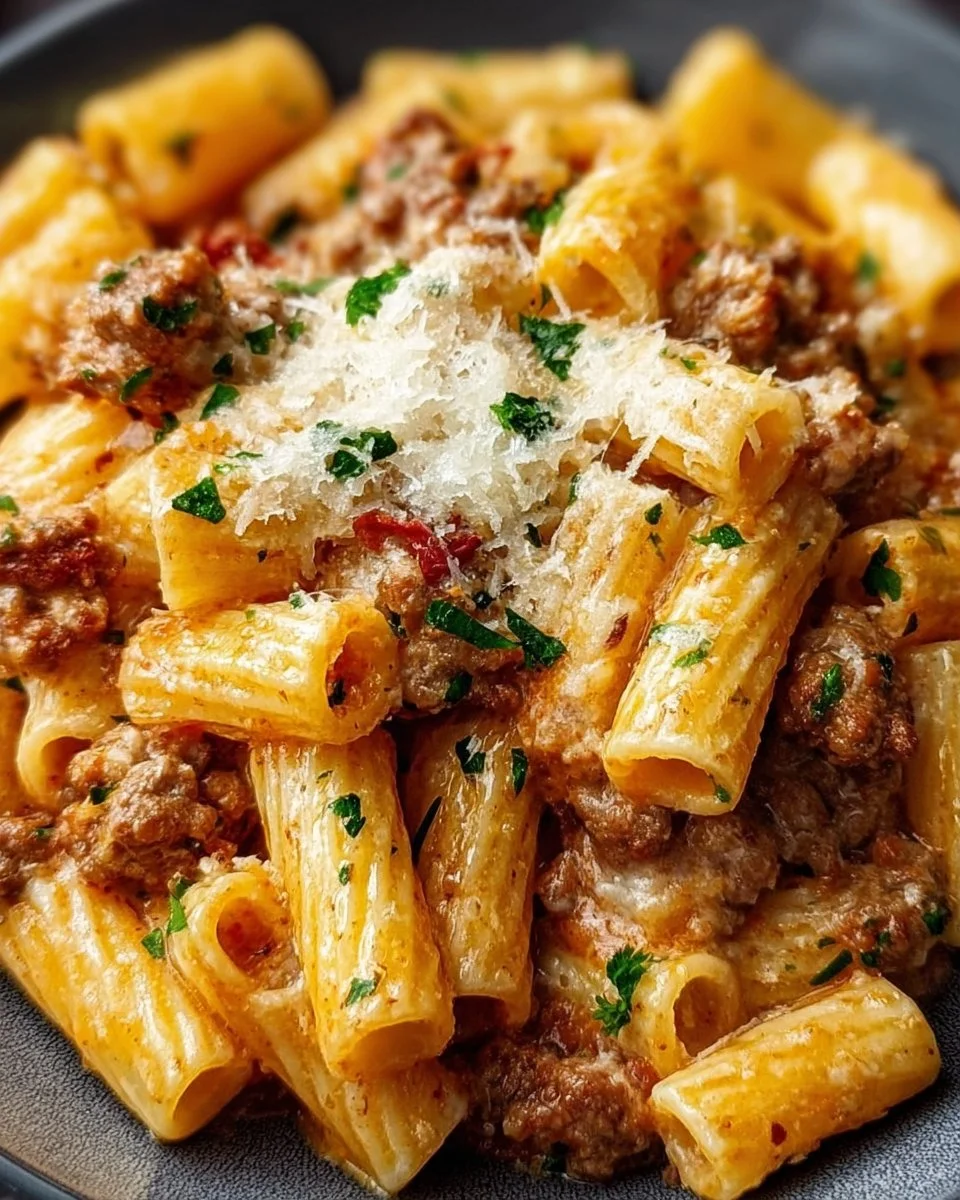 Creamy Sausage Rigatoni