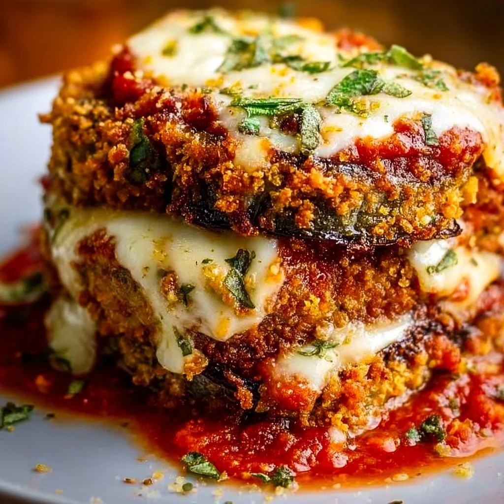 Crispy Baked Eggplant Parmesan