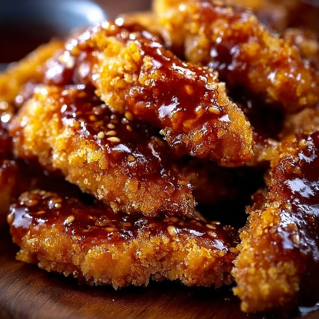 Crispy Honey BBQ Chicken Strips