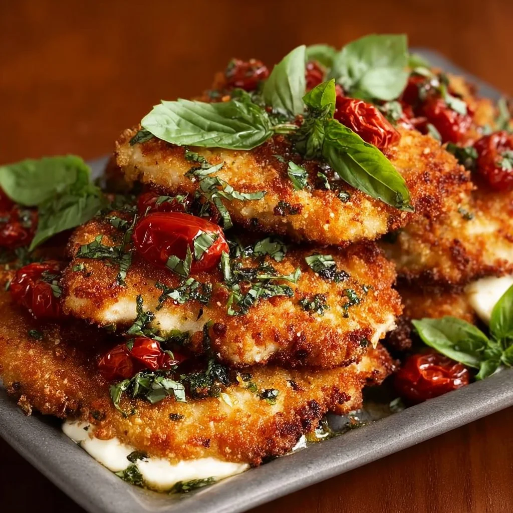 Crispy Parmesan-Basil Chicken Cutlets