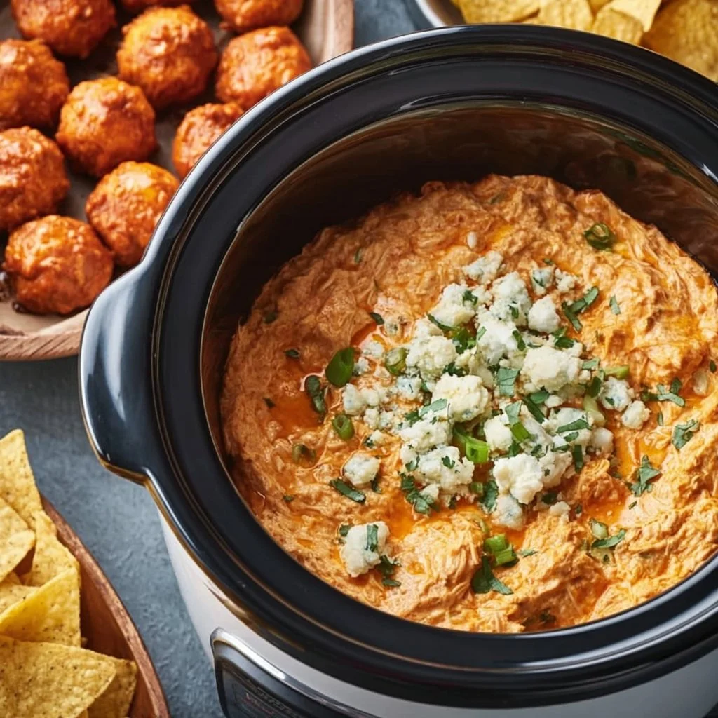 Crockpot Buffalo Chicken Dip