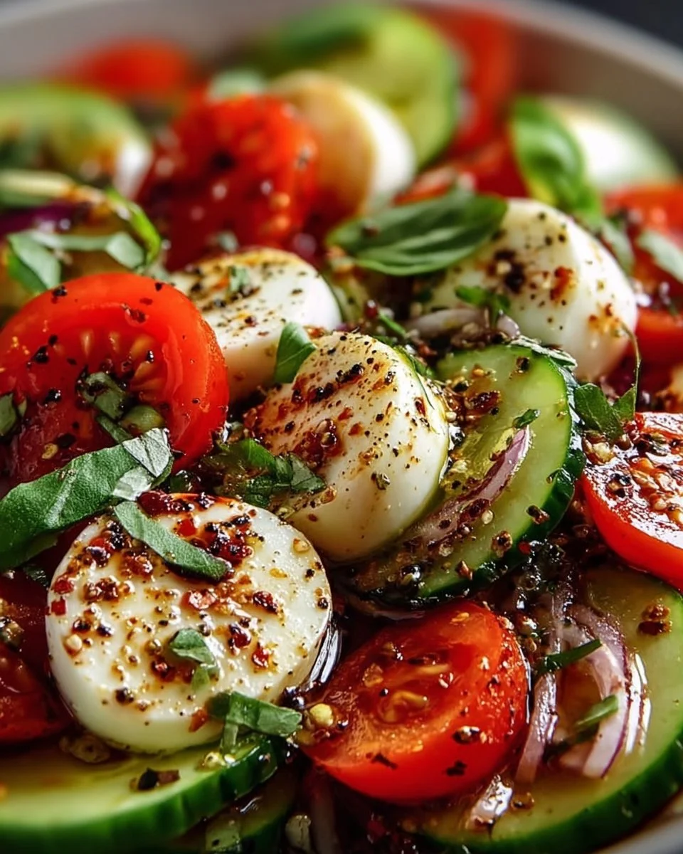 Cucumber Caprese Salad