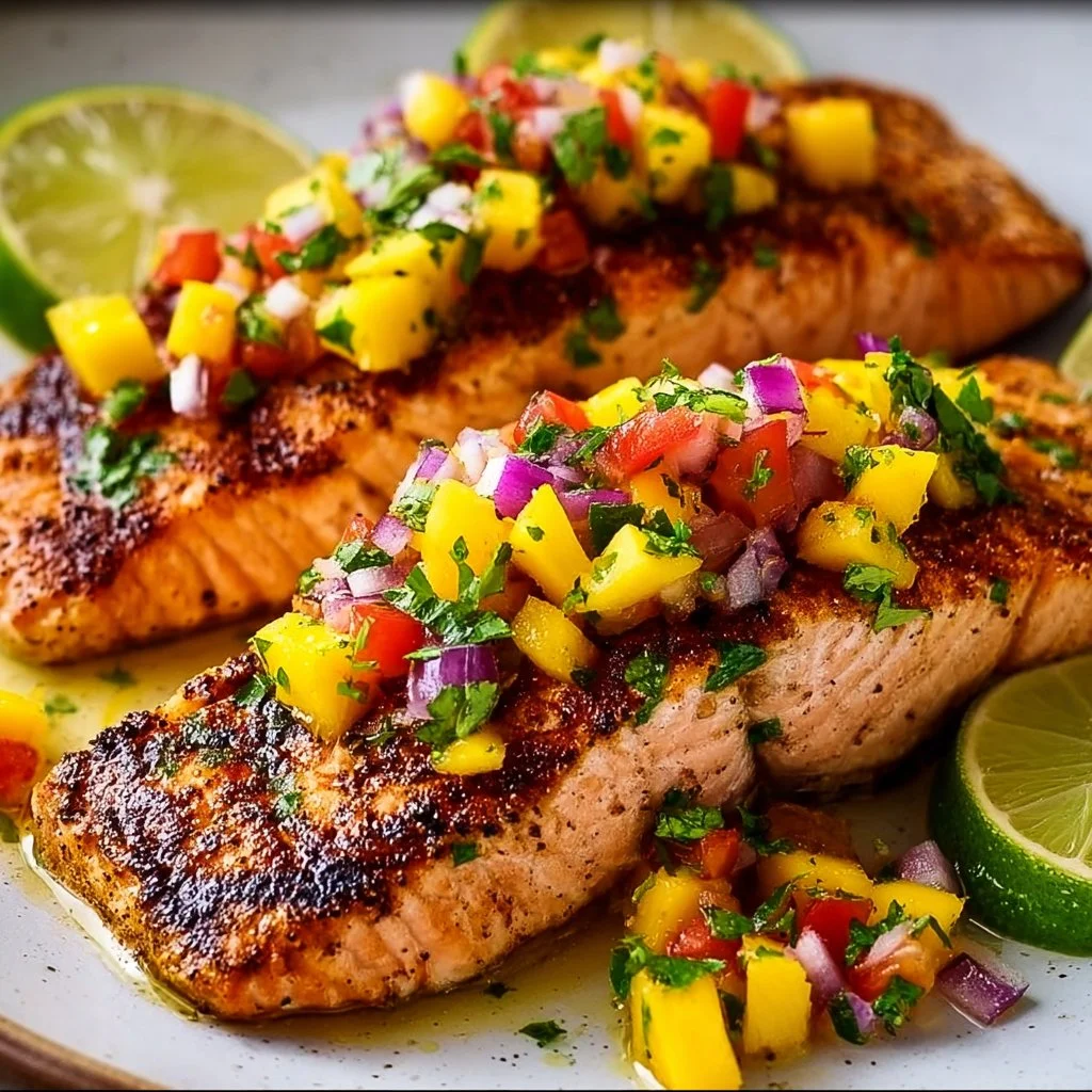 Easy Grilled Salmon with Mango Salsa